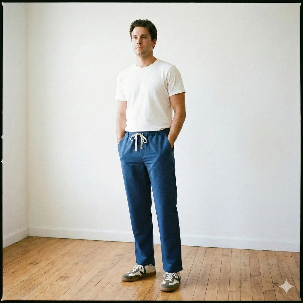 FIGS Pisco Basic Scrub Pants‎ Mens Small Navy Blue Straight Leg Medical Dental